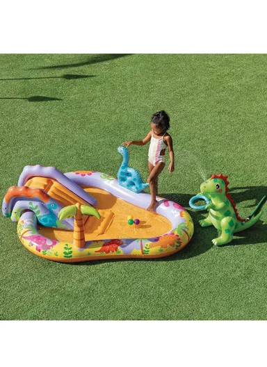 Dino Inflatable Play Center with Water Slide 56139 (L200 x W150 x H70)cm