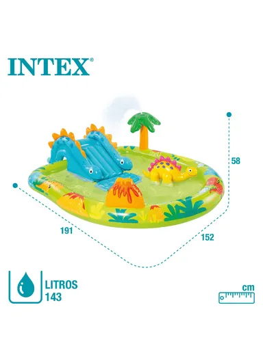 Little Dino Inflatable Play Center with Slide 57166 (L190 x W150 x H58)cm