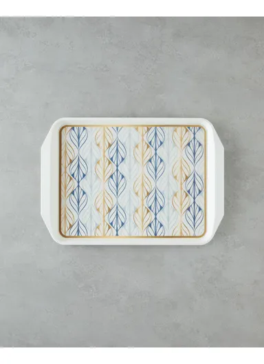 Golden Harmony PP Non-Slip Tray 39x30 cm Navy Blue – Gold