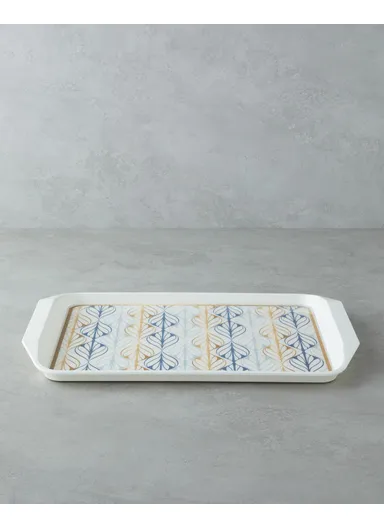 Golden Harmony PP Non-Slip Tray 39x30 cm Navy Blue – Gold