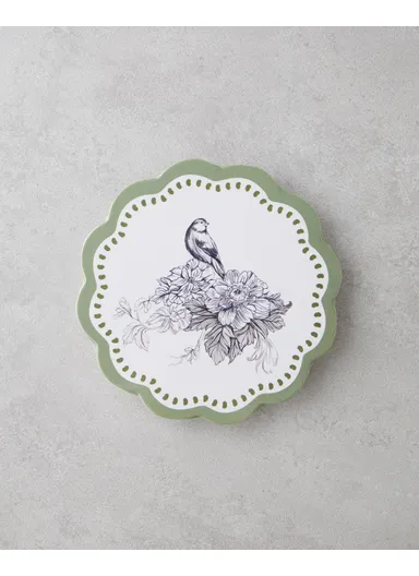 Edenic Melamine Trivet 17 cm White - Green