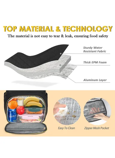 Leakproof Women's Laptop Backpack with Lunch Box Compartment &amp; USB Port 1341 - Black