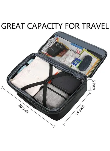 Large Capacity Waterproof Laptop Backpack, Multifunctional Travel &amp; Business Bag -  Black