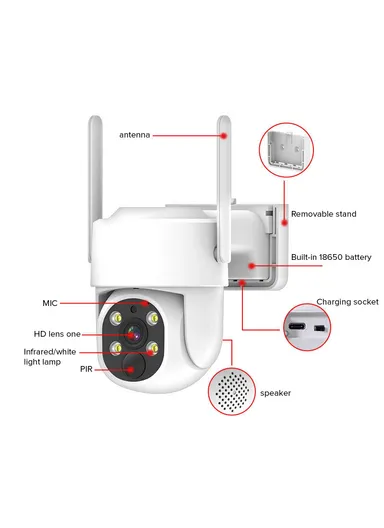 2CH NVR KIT: 3.0MP 2-Camera PTZ Dome Solar WiFi Security Kit With 500GB HDD NVR Recorder Kit K8216-B3-Q-XG-DQ03-2