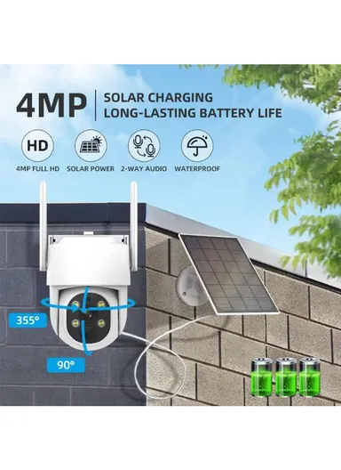 2CH NVR KIT: 3.0MP 2-Camera PTZ Dome Solar WiFi Security Kit With 500GB HDD NVR Recorder Kit K8216-B3-Q-XG-DQ03-2