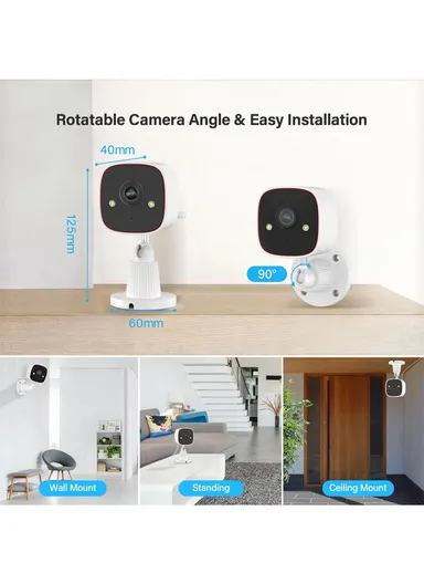 8-channel Wireless Camera Kit, IP66 Waterproof With H.265 NVR, 2TB HDD, 2MP HD Smart Life Applications TS7008-8