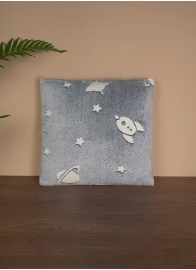 Glow-in-The-Dark Space Pillow 45 x 45 cm - Grey