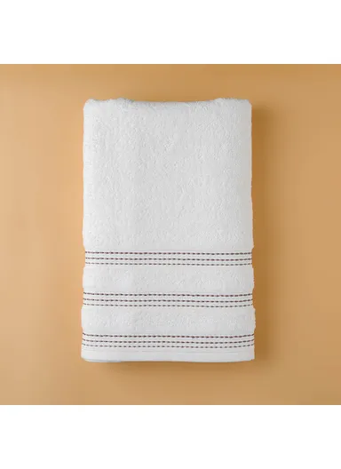 Stylish 70 x 140 cm Bath Towel Premium Cotton - White