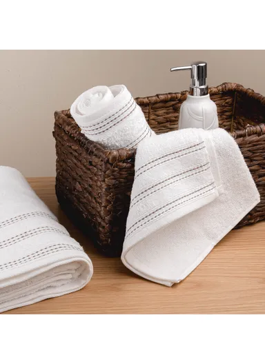 Stylish 70 x 140 cm Bath Towel Premium Cotton - White