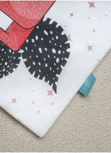 43 x 43 cm Monkey Sunset Printed Decorative Cover Cushion - Pink / White / Orange