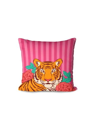 43 x 43 cm Savanna Style Printed Decorative Cover Cushion - Pink / Orange
