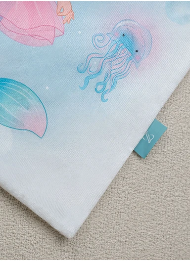 43 x 43 cm Tropical Flamingo Bliss Printed Decorative Cover Cushion - Blue / White