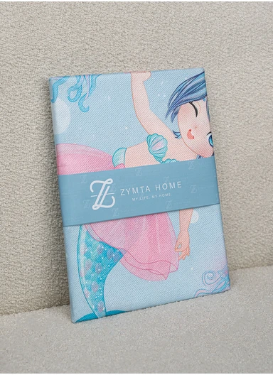 43 x 43 cm Tropical Flamingo Bliss Printed Decorative Cover Cushion - Blue / White