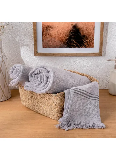 Modernistic 70 x 140 cm Bath Towel Premium Cotton - Grey