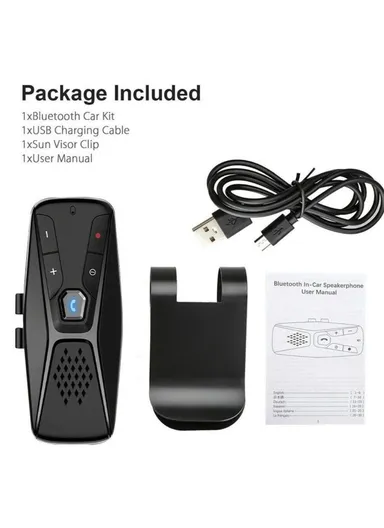 Bluetooth-compatible 5.0 Sun Visor Clip Wireless Audio Receiver Hands-free Phone Amplifier Music Player T823