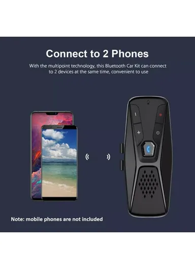 Bluetooth-compatible 5.0 Sun Visor Clip Wireless Audio Receiver Hands-free Phone Amplifier Music Player T823