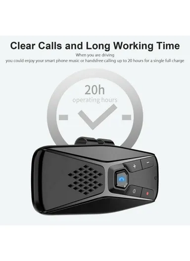Bluetooth-compatible 5.0 Sun Visor Clip Wireless Audio Receiver Hands-free Phone Amplifier Music Player T823