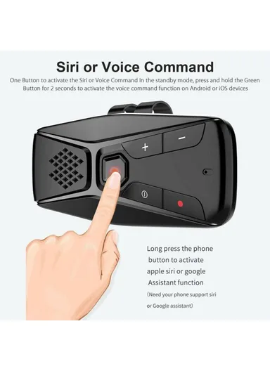 Bluetooth-compatible 5.0 Sun Visor Clip Wireless Audio Receiver Hands-free Phone Amplifier Music Player T823