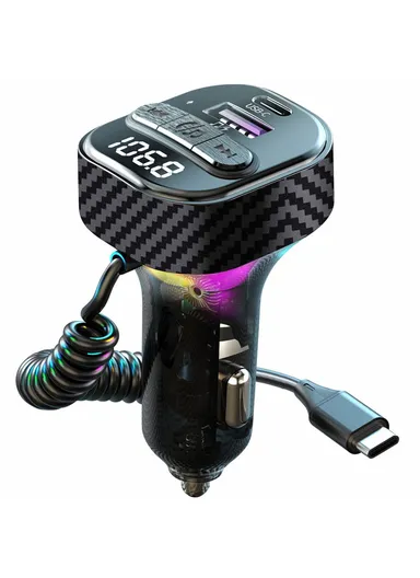 Bluetooth 5.3 Car MP3 Player FM Transmitter with QC3.0 &amp; PD 30W Type-C Charger C52