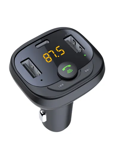 Bluetooth 5.0 Car MP3 Player with Multi-Port USB, Type-C Charger &amp; Hands-free Call Function S-21A