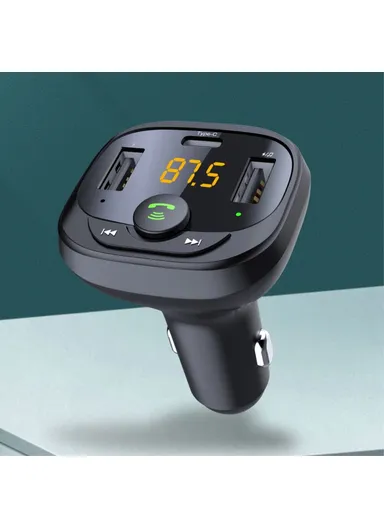 Bluetooth 5.0 Car MP3 Player with Multi-Port USB, Type-C Charger &amp; Hands-free Call Function S-21A