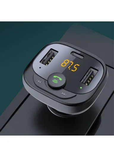 Bluetooth 5.0 Car MP3 Player with Multi-Port USB, Type-C Charger &amp; Hands-free Call Function S-21A