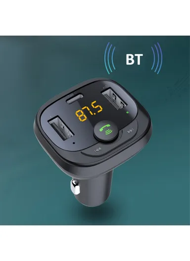 Bluetooth 5.0 Car MP3 Player with Multi-Port USB, Type-C Charger &amp; Hands-free Call Function S-21A