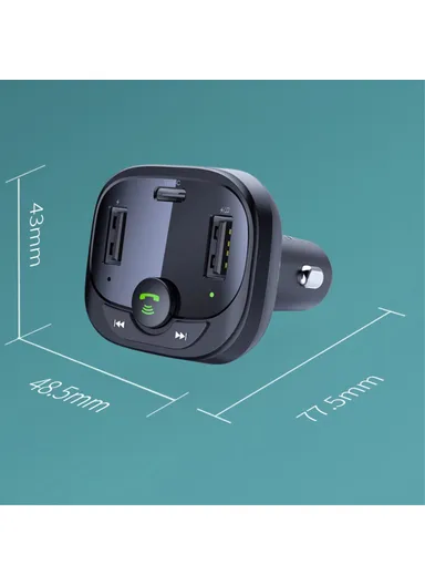 Bluetooth 5.0 Car MP3 Player with Multi-Port USB, Type-C Charger &amp; Hands-free Call Function S-21A