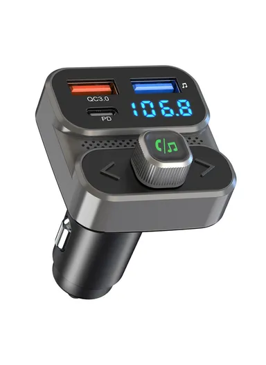 36W Car MP3 Music Player PD Type-C Dual USB Charger Bluetooth-compatible Hands-free Call Adapter FM Transmitter BC95