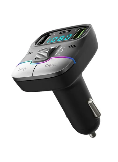 Bluetooth 5.3 Hands-free Call U-disk MP3 Music Player Type-C with Dual USB Car Charger GZ01