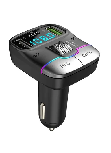 Bluetooth 5.3 Hands-free Call U-disk MP3 Music Player Type-C with Dual USB Car Charger GZ01