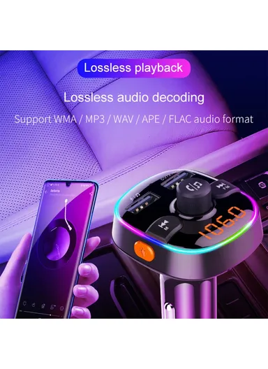 MP3 Car Player Bluetooth 5.0, FM Transmitter, TF Card/U-disk Support &amp; Dual USB Port Car Charger BC52L