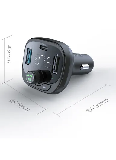 Multi-Purpose Car Music Player with Bluetooth 5.0, FM Transmitter, QC3.0 USB Fast Charging &amp; TF Card/U-disk/BT S-21