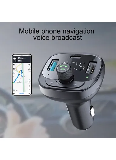 Multi-Purpose Car Music Player with Bluetooth 5.0, FM Transmitter, QC3.0 USB Fast Charging &amp; TF Card/U-disk/BT S-21