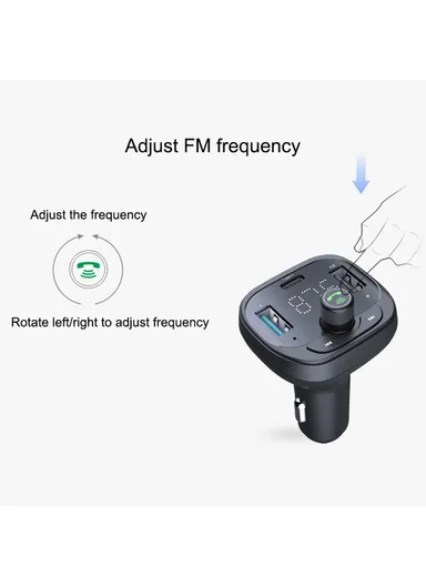 Multi-Purpose Car Music Player with Bluetooth 5.0, FM Transmitter, QC3.0 USB Fast Charging &amp; TF Card/U-disk/BT S-21
