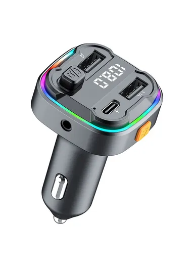 Bluetooth Hands-free Call Adapter FM Transmitter Car MP3 Music Player with Type-C &amp; Dual USB C3