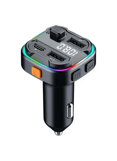 Bluetooth Hands-free Call Adapter FM Transmitter Car MP3 Music Player with Type-C &amp; Dual USB C3