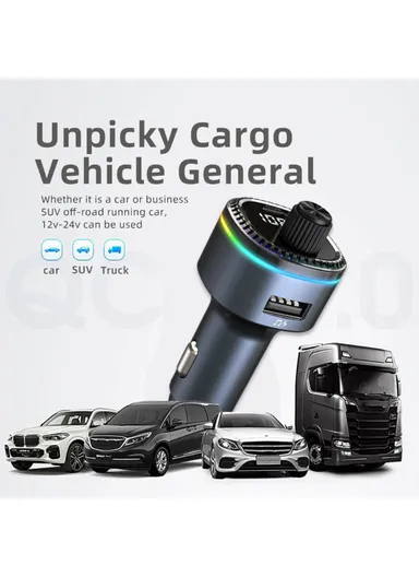Bluetooth Adapter FM Transmitter Car MP3 Music Player with Type-C &amp; USB Car Charger C58
