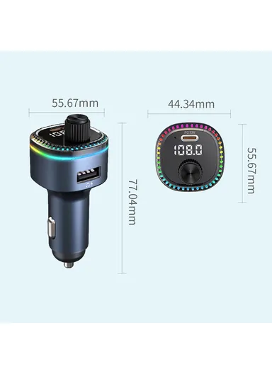 Bluetooth Adapter FM Transmitter Car MP3 Music Player with Type-C &amp; USB Car Charger C58