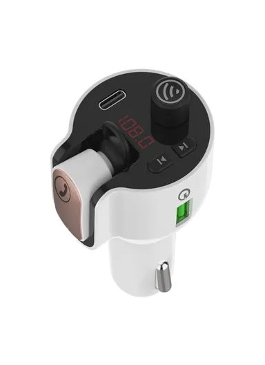 Car Charger FM Transmitter Bluetooth-compatible 5.0 FM Modulator Headset