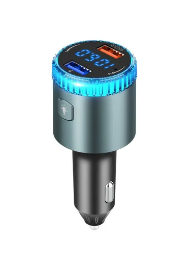 MP3 Player Ambient Light Digital Display Bluetooth-Compatible Car Charger FM Transmitter Support U-Disk BC77