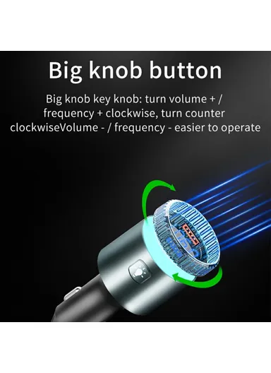 MP3 Player Ambient Light Digital Display Bluetooth-Compatible Car Charger FM Transmitter Support U-Disk BC77