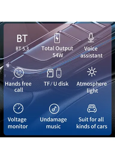 Car Charger Bluetooth-Compatible MP3 Player Hands-Free Calling Voltage Display Adapter BC80