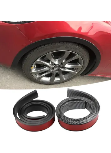 Car Wheel Eyebrow Anti-Collision PVC Strip Wheel Arch Fender Trim Sticker (L150 x W4.5)cm - Black