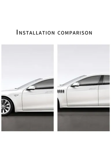 6 Pcs Car Decoration Set Air Flow Vent Sticker LKT032 - Carbon Fiber Texture