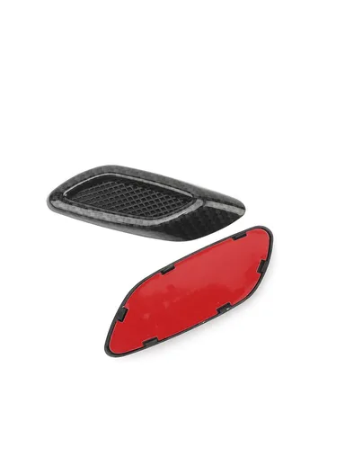 6 Pcs Car Decoration Set Air Flow Vent Sticker LKT032 - Carbon Fiber Texture