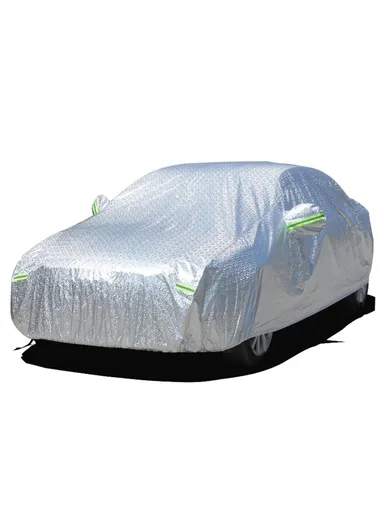 Car Cover Waterproof All Weather Rain Sun UV Protection Aluminum Foil Cover with Reflective Strips / Storage Bag - YL/(L475 x W190 x H175) cm