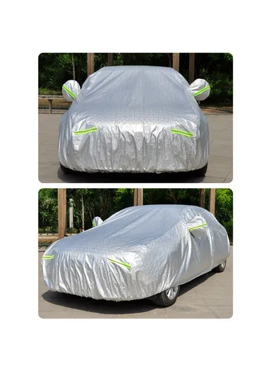 Car Cover Waterproof All Weather Rain Sun UV Protection Aluminum Foil Cover with Reflective Strips / Storage Bag - 3XXL/(L540 x W200 x H150) cm