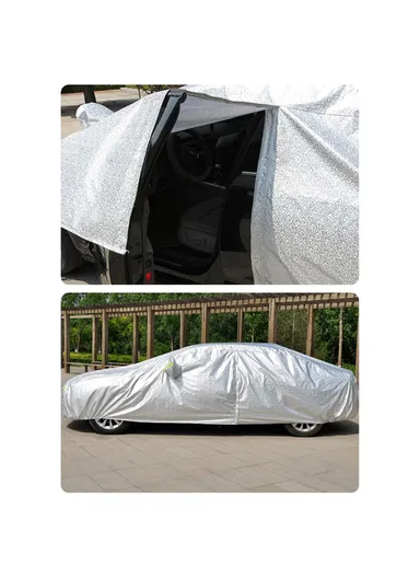 Car Cover Waterproof All Weather Rain Sun UV Protection Aluminum Foil Cover with Reflective Strips / Storage Bag - 3XXL/(L540 x W200 x H150) cm