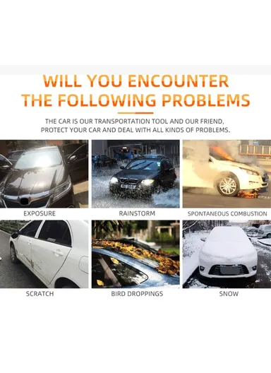 004 Outdoor Car Cover Sun Protection Snowproof Aluminum Foil Car Tarp with Reflective Strips / Storage Bag - YXL/(L525 x W195 x H185) cm